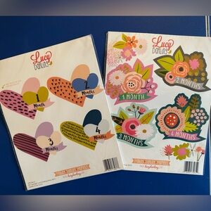 BABY GIRL. Milestone stickers